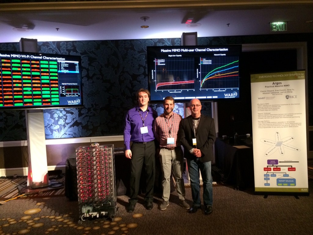 (L to R) Clay Shepard, Evan Everett and Chris Dick (Xilinx) at Xilinx's 30th Year Worldwide Conference.